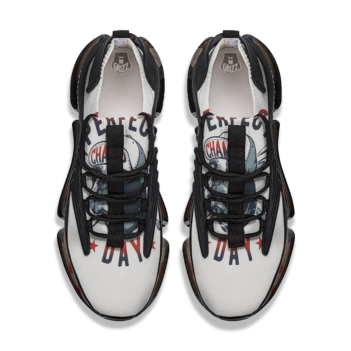 Puppy French Bulldog And Baseball Print Black Gym Shoes-grizzshop