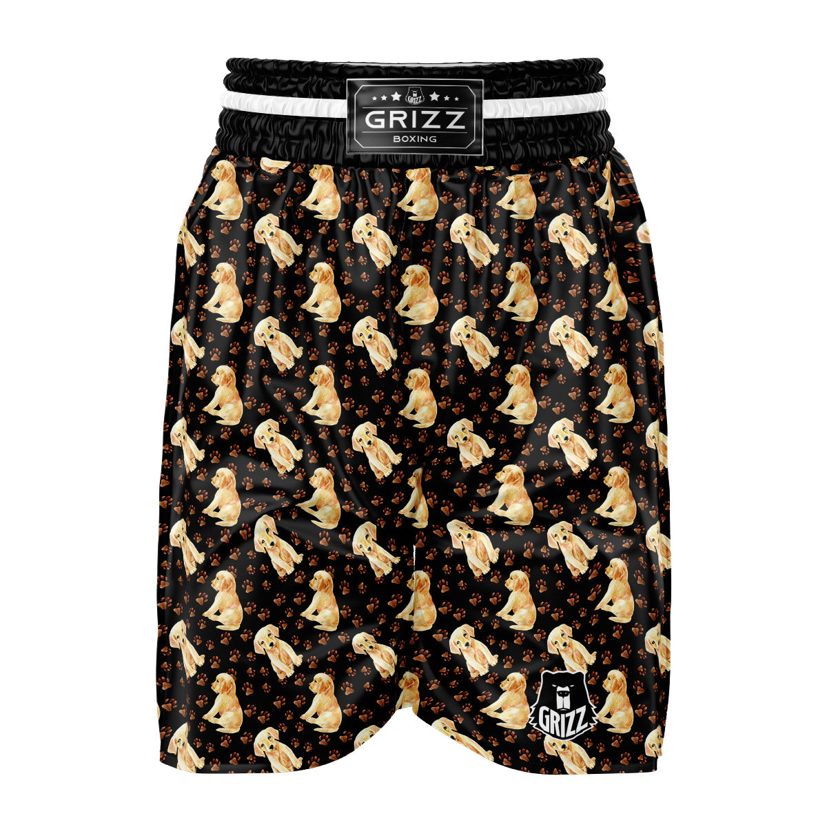 Puppy Labrador Retriever Print Pattern Boxing Shorts-grizzshop
