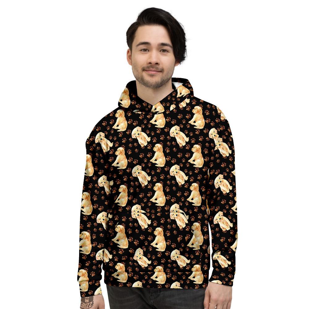 Puppy Labrador Retriever Print Pattern Men's Hoodie-grizzshop
