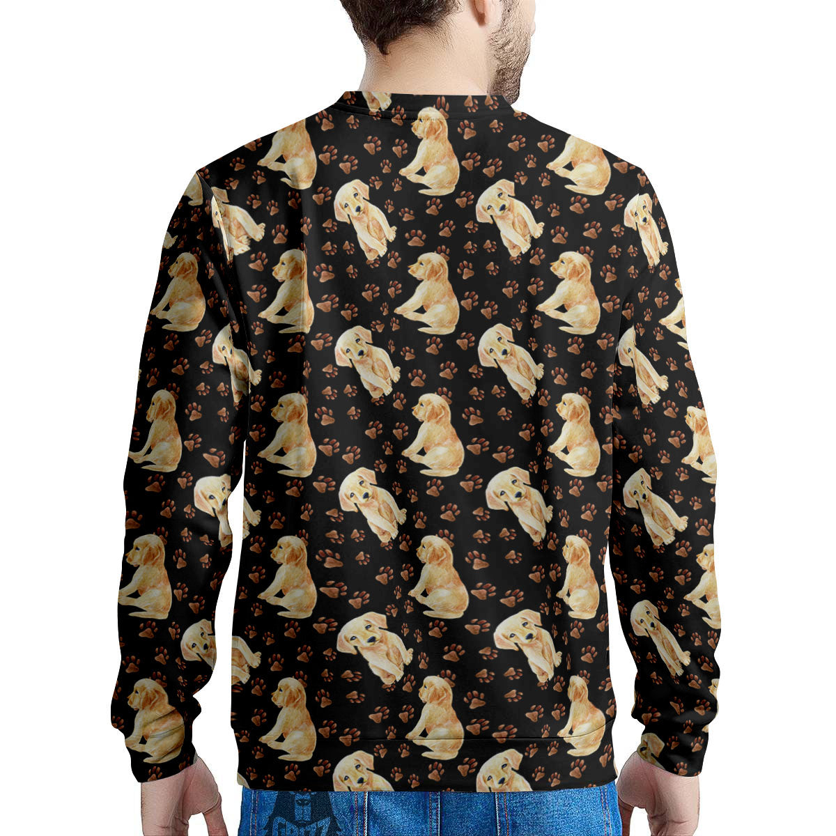Puppy Labrador Retriever Print Pattern Men's Sweatshirt-grizzshop