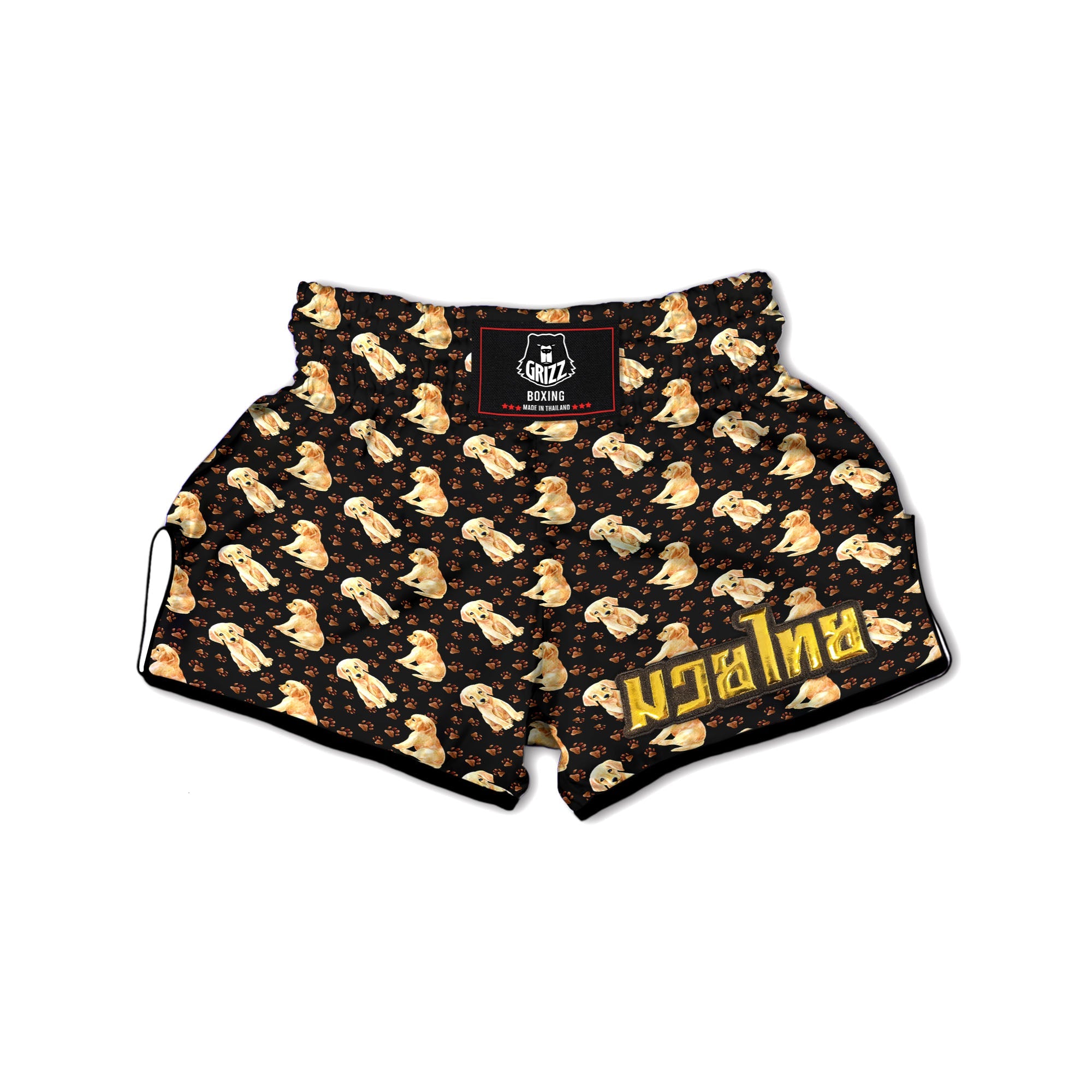 Puppy Labrador Retriever Print Pattern Muay Thai Boxing Shorts-grizzshop