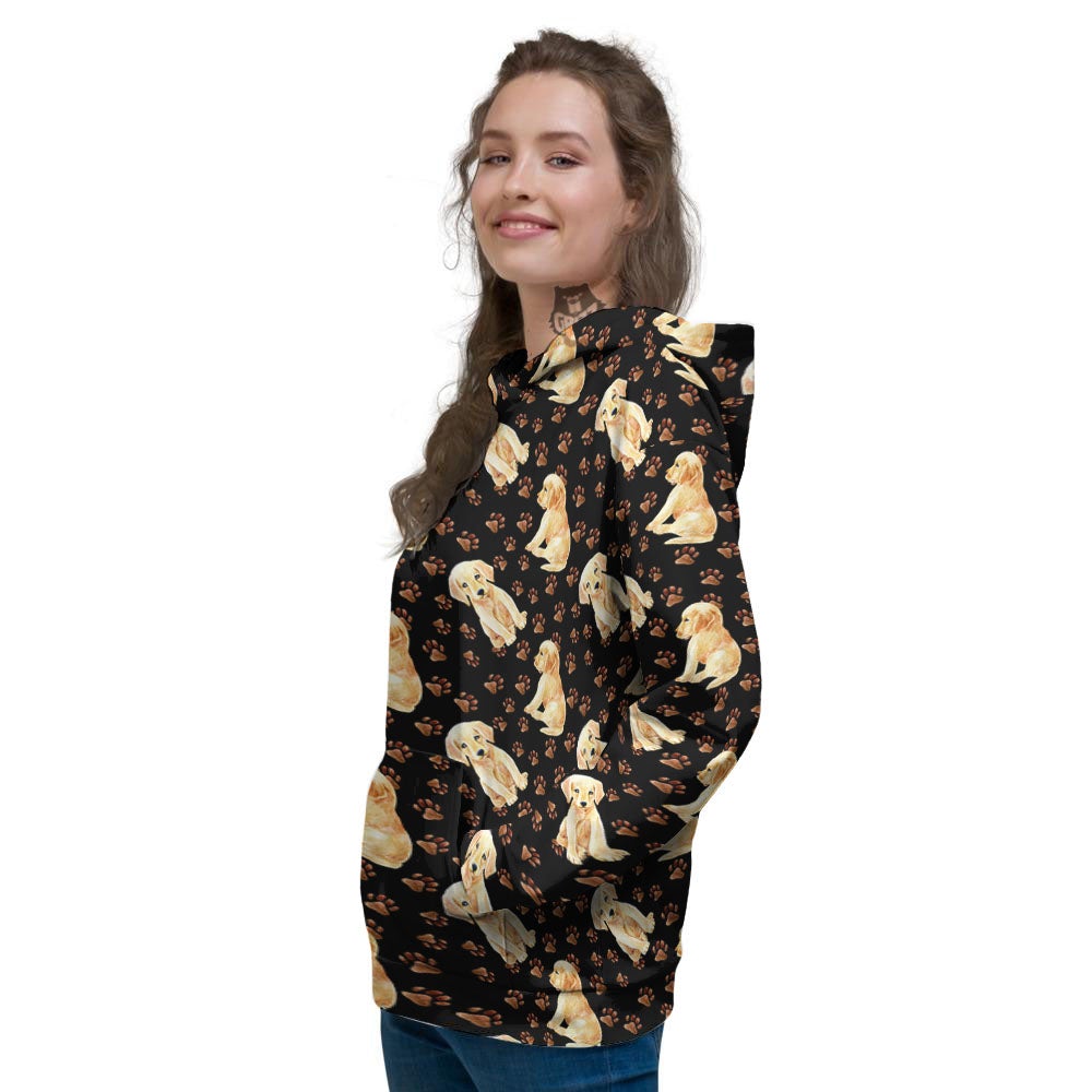 Puppy Labrador Retriever Print Pattern Women's Hoodie-grizzshop