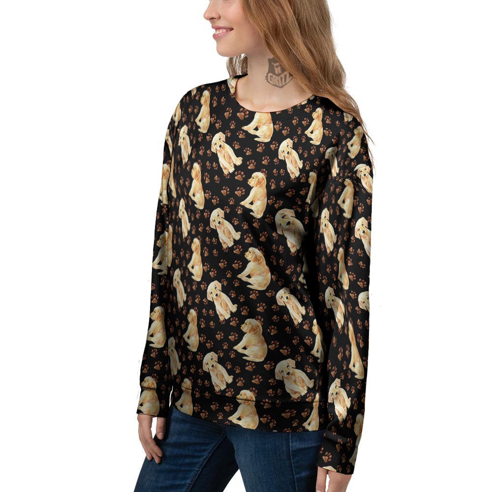Puppy Labrador Retriever Print Pattern Women's Sweatshirt-grizzshop