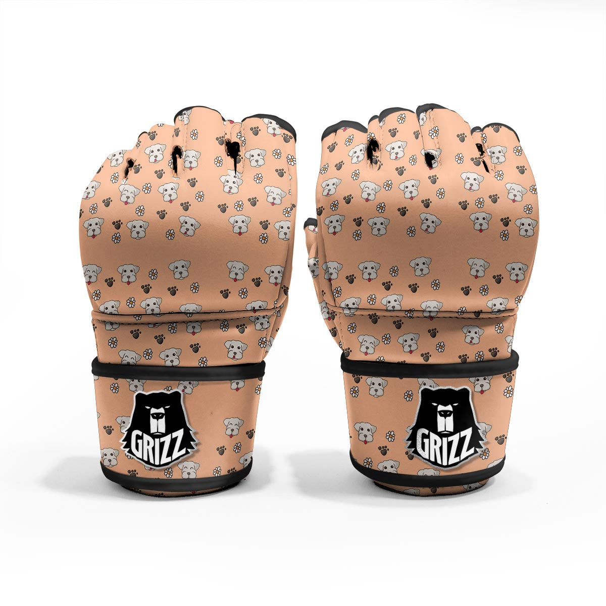 Puppy Shih Tzu Print Pattern MMA Gloves-grizzshop