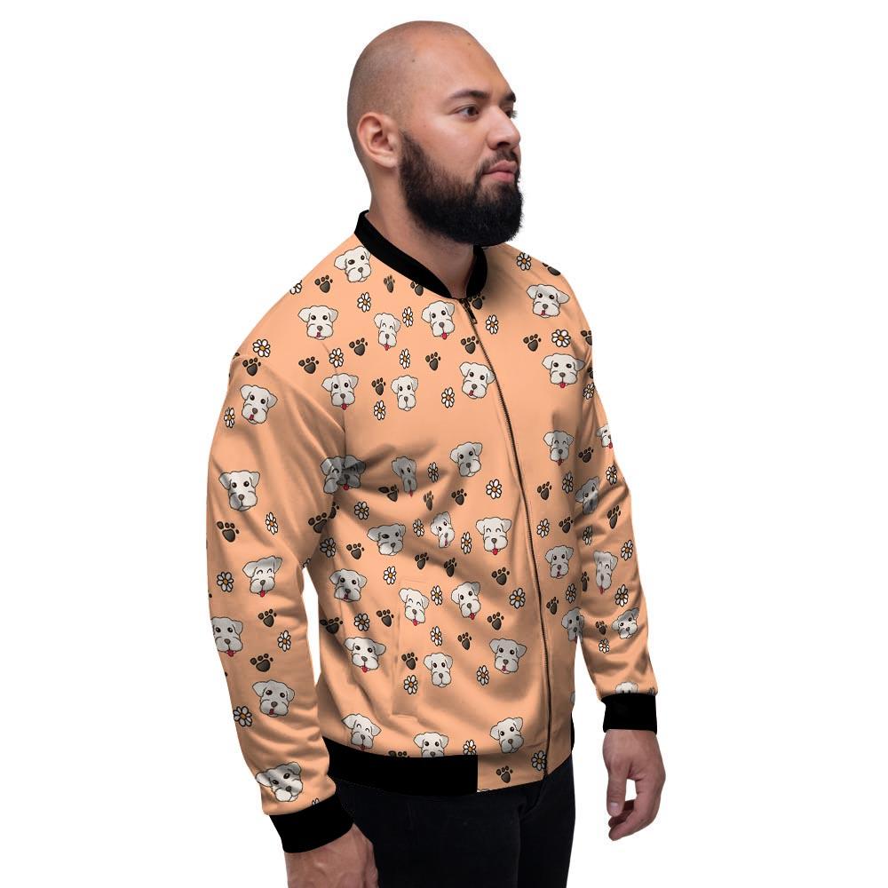 Puppy Shih Tzu Print Pattern Men's Bomber Jacket-grizzshop