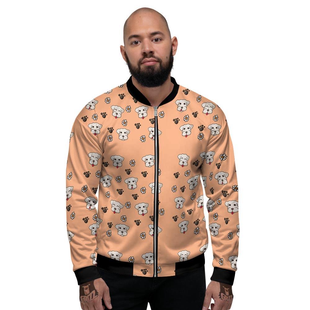 Puppy Shih Tzu Print Pattern Men's Bomber Jacket-grizzshop