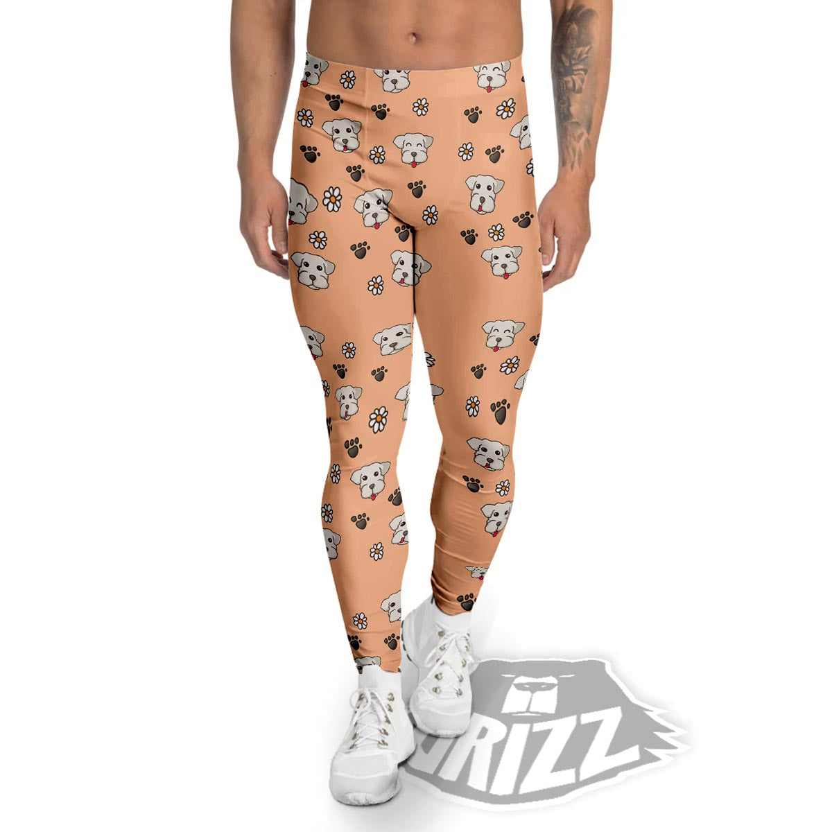 Puppy Shih Tzu Print Pattern Men's Leggings-grizzshop
