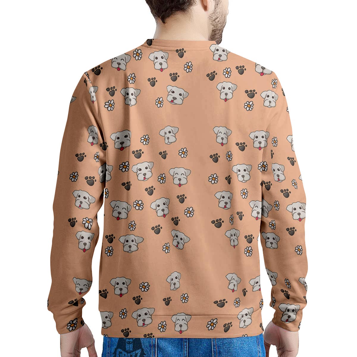 Puppy Shih Tzu Print Pattern Men's Sweatshirt-grizzshop