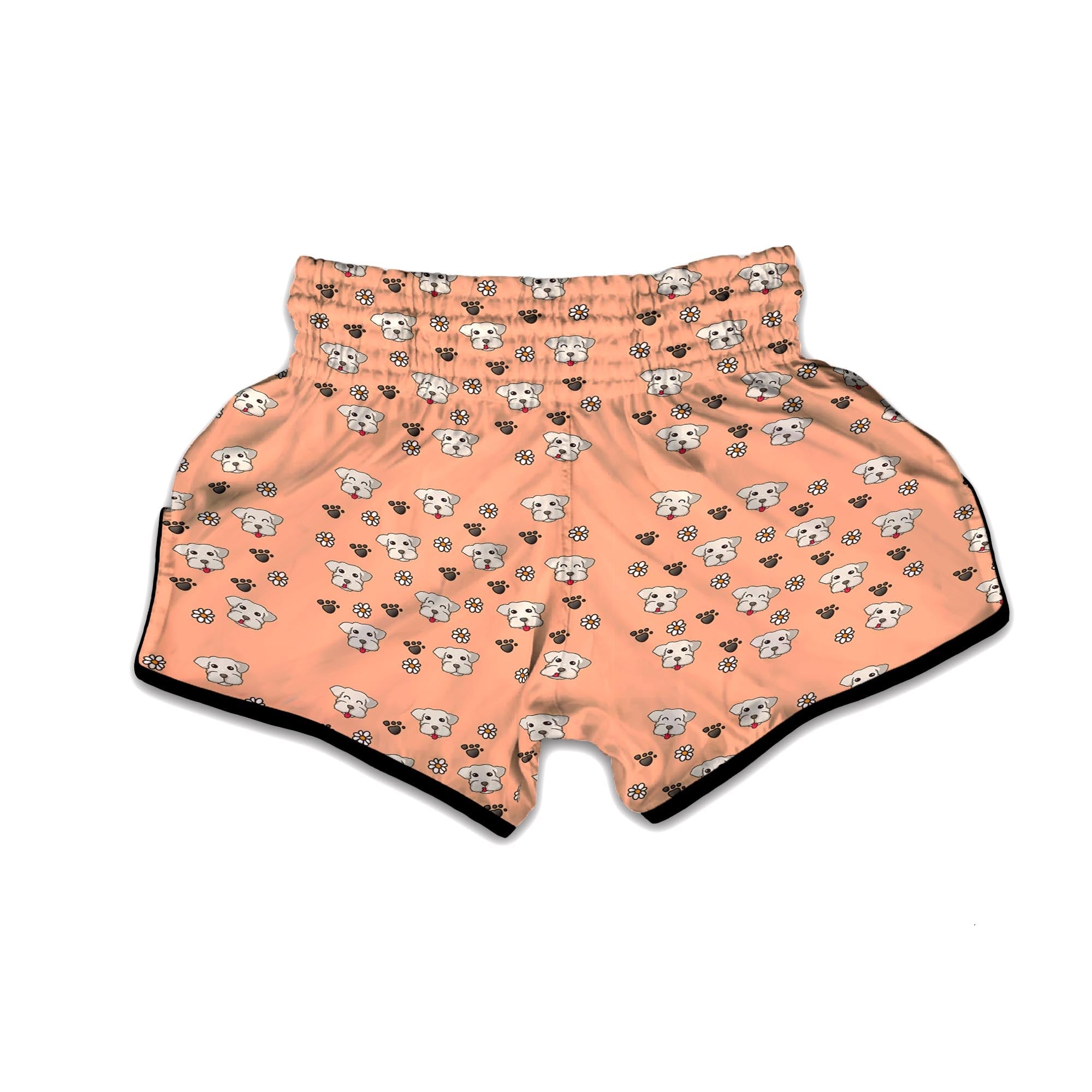 Puppy Shih Tzu Print Pattern Muay Thai Boxing Shorts-grizzshop