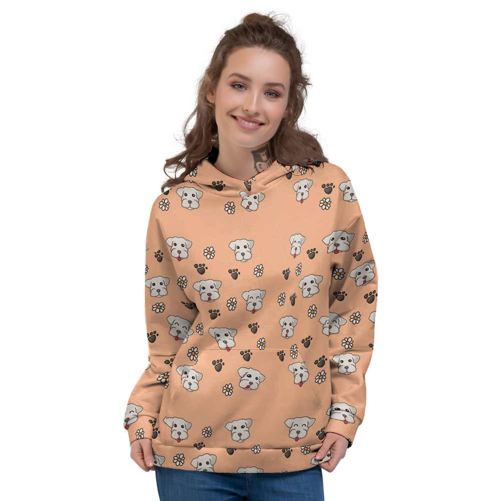 Puppy Shih Tzu Print Pattern Women's Hoodie-grizzshop