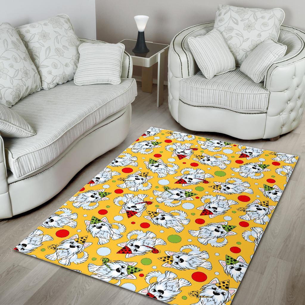 Puppy Yorkshire Terrier Dog Print Pattern Floor Mat-grizzshop