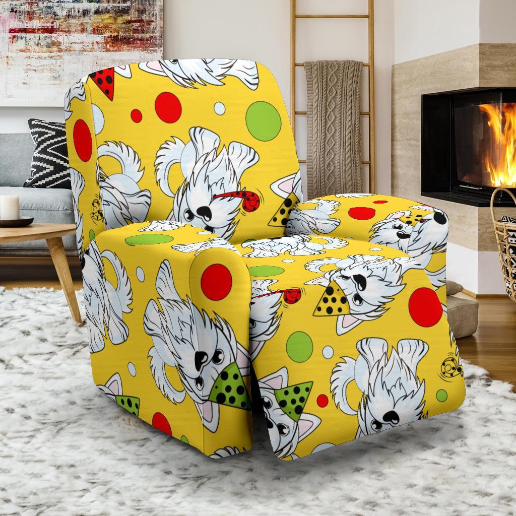 Puppy Yorkshire Terrier Dog Print Pattern Recliner Cover-grizzshop