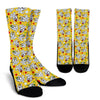 Puppy Yorkshire Terrier Dog Print Pattern Unisex Crew Socks-grizzshop