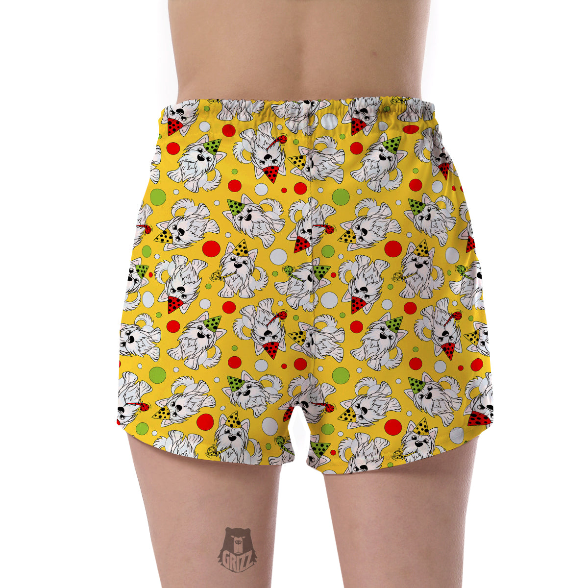 Puppy Yorkshire Terrier Dog Print Pattern Women's Shorts-grizzshop