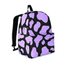 Purple And Black Cow Print Backpack-grizzshop