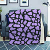 Purple And Black Cow Print Blanket-grizzshop