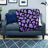 Purple And Black Cow Print Blanket-grizzshop