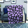 Purple And Black Cow Print Blanket-grizzshop