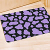 Purple And Black Cow Print Door Mat-grizzshop