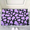 Purple And Black Cow Print Door Mat-grizzshop