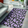 Purple And Black Cow Print Floor Mat-grizzshop