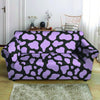 Purple And Black Cow Print Loveseat Cover-grizzshop