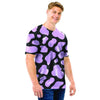 Purple And Black Cow Print Men T Shirt-grizzshop