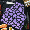 Purple And Black Cow Print Men's Apron-grizzshop