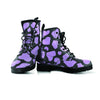 Purple And Black Cow Print Men's Boots-grizzshop