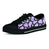 Purple And Black Cow Print Men's Low Top Shoes-grizzshop