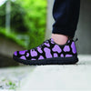 Purple And Black Cow Print Men's Sneakers-grizzshop