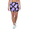 Purple And Black Cow Print Mini Skirt-grizzshop