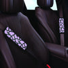 Purple And Black Cow Print Seat Belt Cover-grizzshop