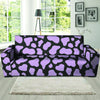 Purple And Black Cow Print Sofa Cover-grizzshop