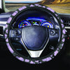 Purple And Black Cow Print Steering Wheel Cover-grizzshop