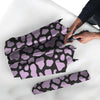 Purple And Black Cow Print Umbrella-grizzshop