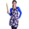 Purple And Black Cow Print Women's Apron-grizzshop