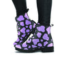 Purple And Black Cow Print Women's Boots-grizzshop