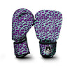 Purple And Blue Neon Leopard Print Boxing Gloves-grizzshop