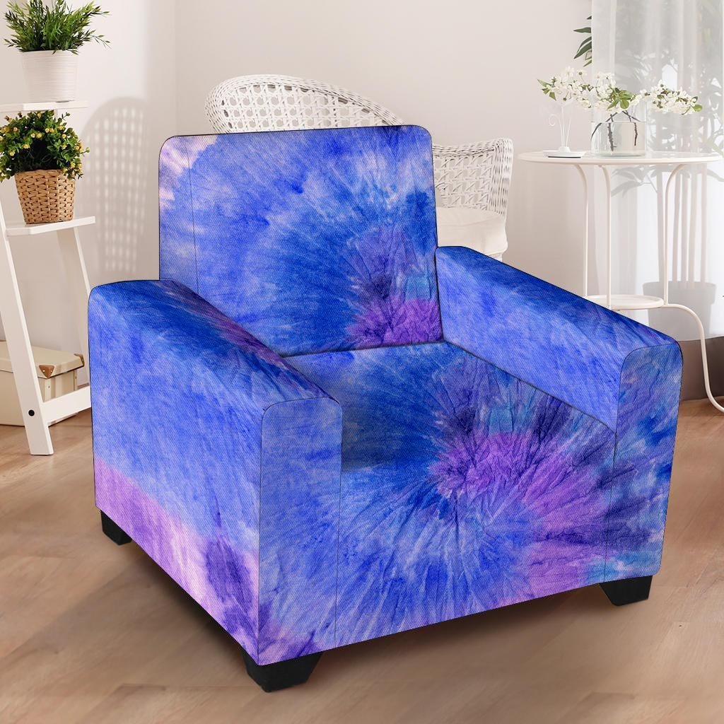 Purple And Blue Tie Dye Armchair Cover-grizzshop