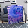 Purple And Blue Tie Dye Blanket-grizzshop