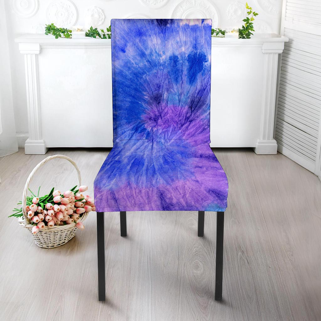 Purple And Blue Tie Dye Chair Cover-grizzshop