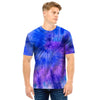 Purple And Blue Tie Dye Men T Shirt-grizzshop