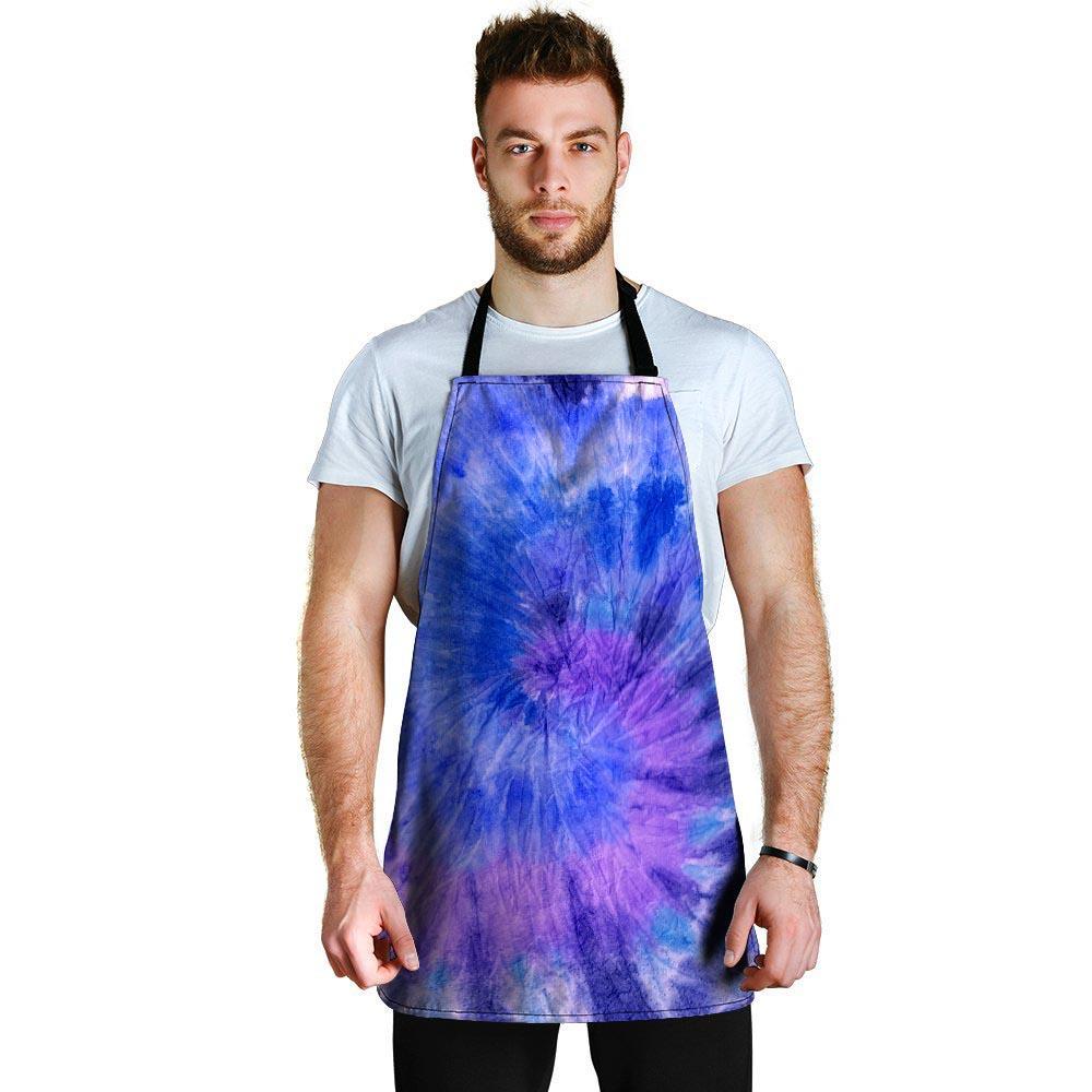 Purple And Blue Tie Dye Men's Apron-grizzshop