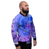 Purple And Blue Tie Dye Men's Bomber Jacket-grizzshop