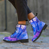 Purple And Blue Tie Dye Men's Boots-grizzshop