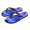 Purple And Blue Tie Dye Men's Flip Flops-grizzshop