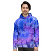 Purple And Blue Tie Dye Men's Hoodie-grizzshop