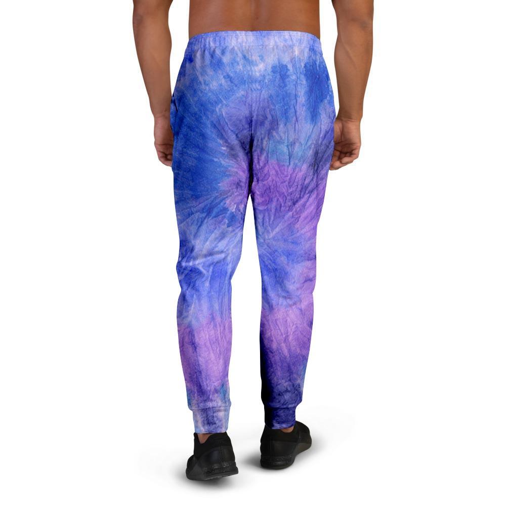 Purple And Blue Tie Dye Men's Joggers-grizzshop