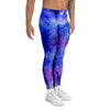 Purple And Blue Tie Dye Men's Leggings-grizzshop